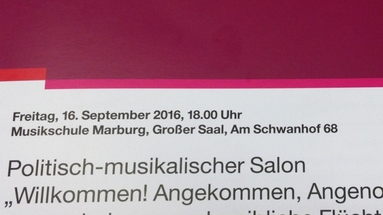 Politisch-musikalischer Salon am 16. September 2016, 18.00 Uhr Politisch-musikalischer Salon am 16. September 2016, 18.00 Uhr